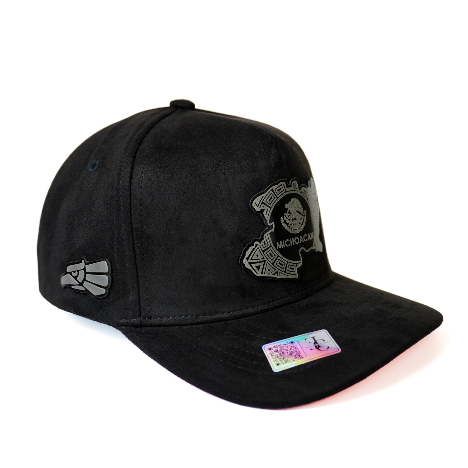 Michoacán México SnapBack Hat-Black/Red Suede