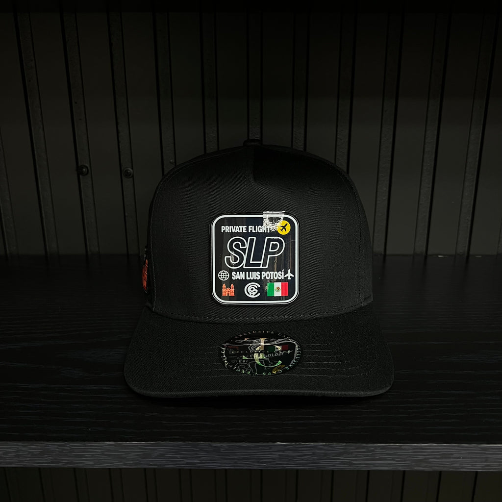 Exclusive San Luis Potosí Private Flight SnapBack Hat - Black/Red Cotton Cap