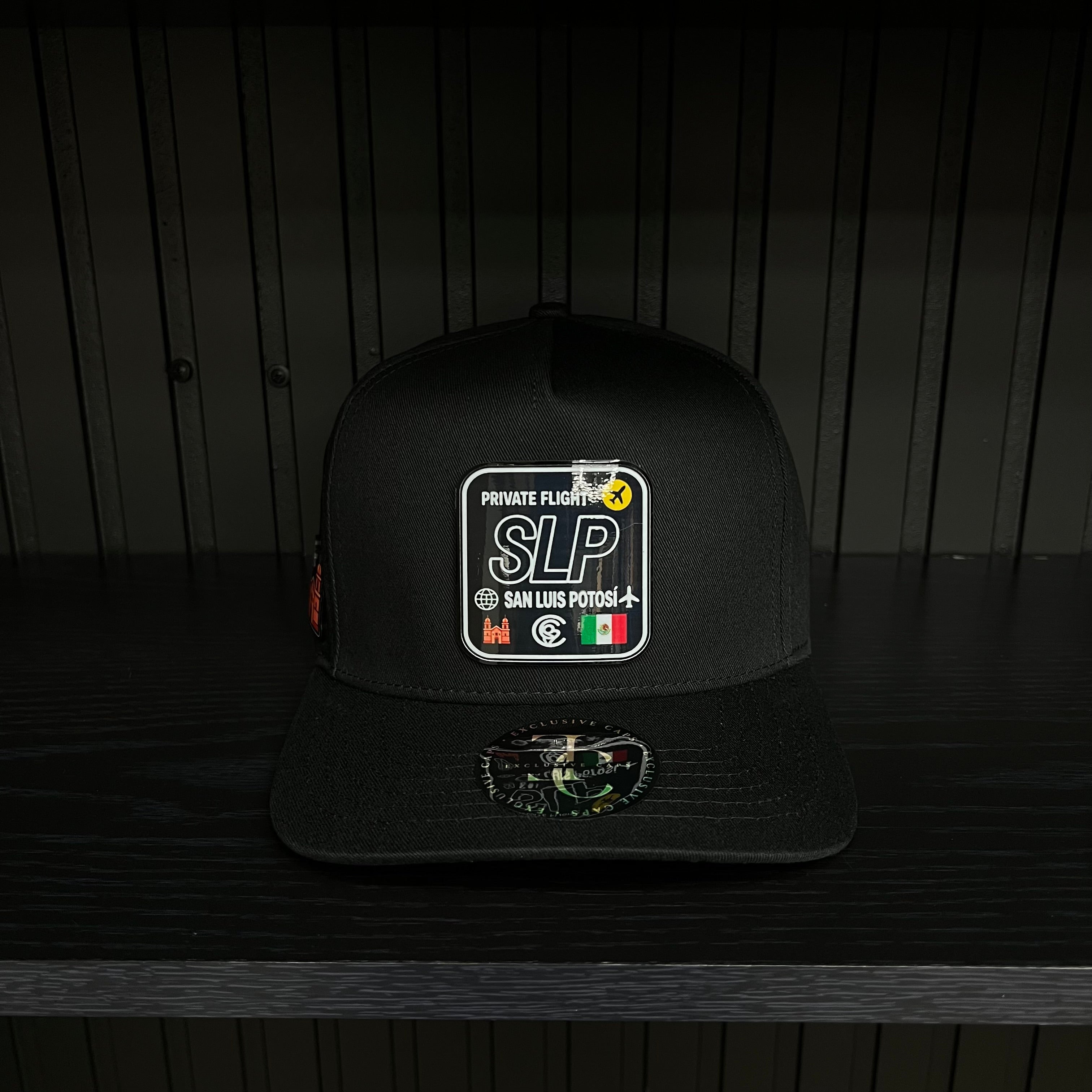 Exclusive San Luis Potosí Private Flight SnapBack Hat - Black/Red Cotton Cap