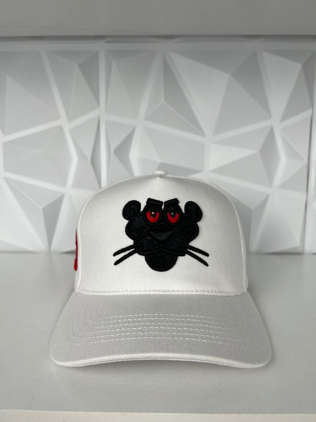 Black Panther SnapBack Hat-White