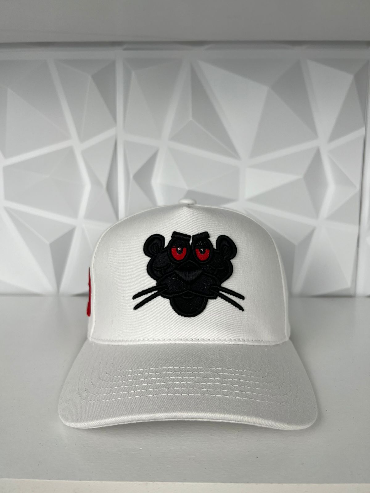 Black Panther SnapBack Hat-White