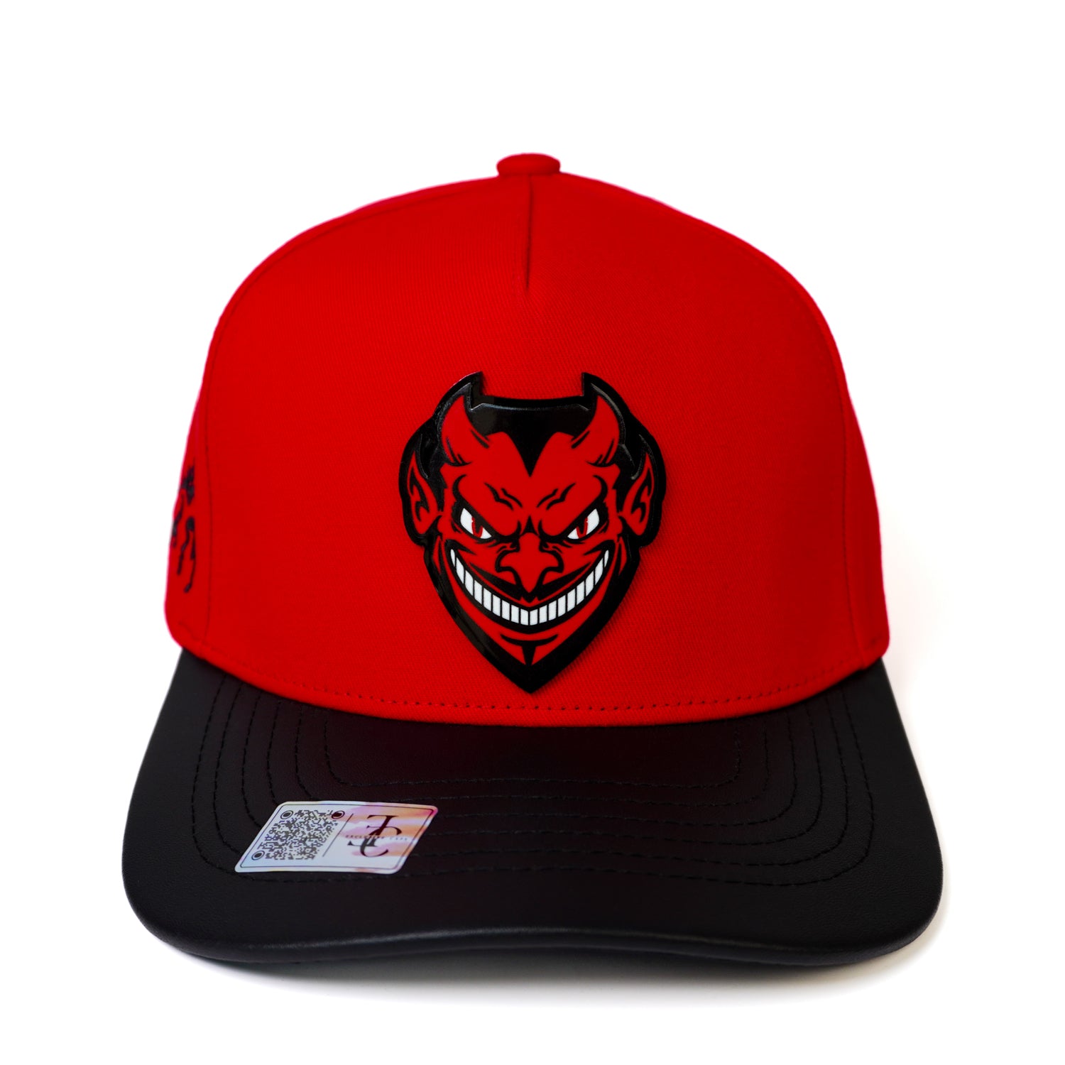 Diablo Rojo SnapBack Hat- Red/Black Visor Leather