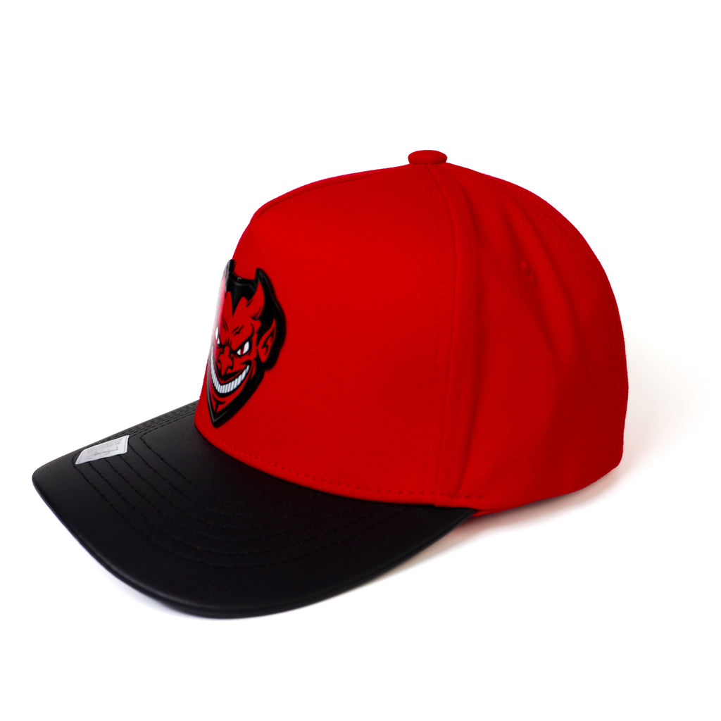 Diablo Rojo SnapBack Hat- Red/Black Visor Leather