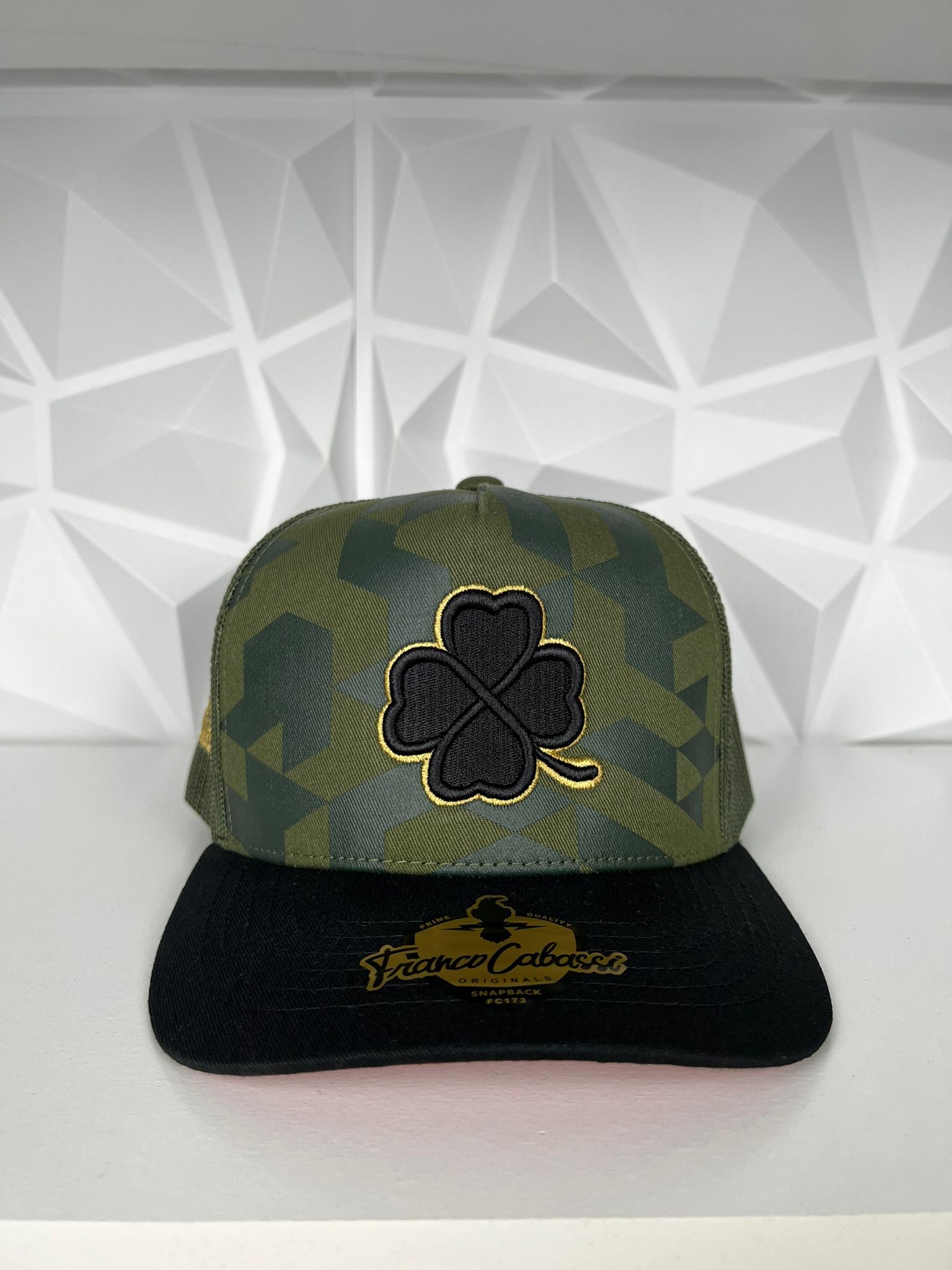 Trébol SnapBack gorra- verde camuflaje