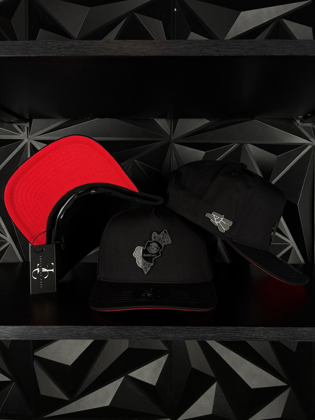 Querétaro México estado SnapBack Hat-Black/Red Visor Cotton Cap