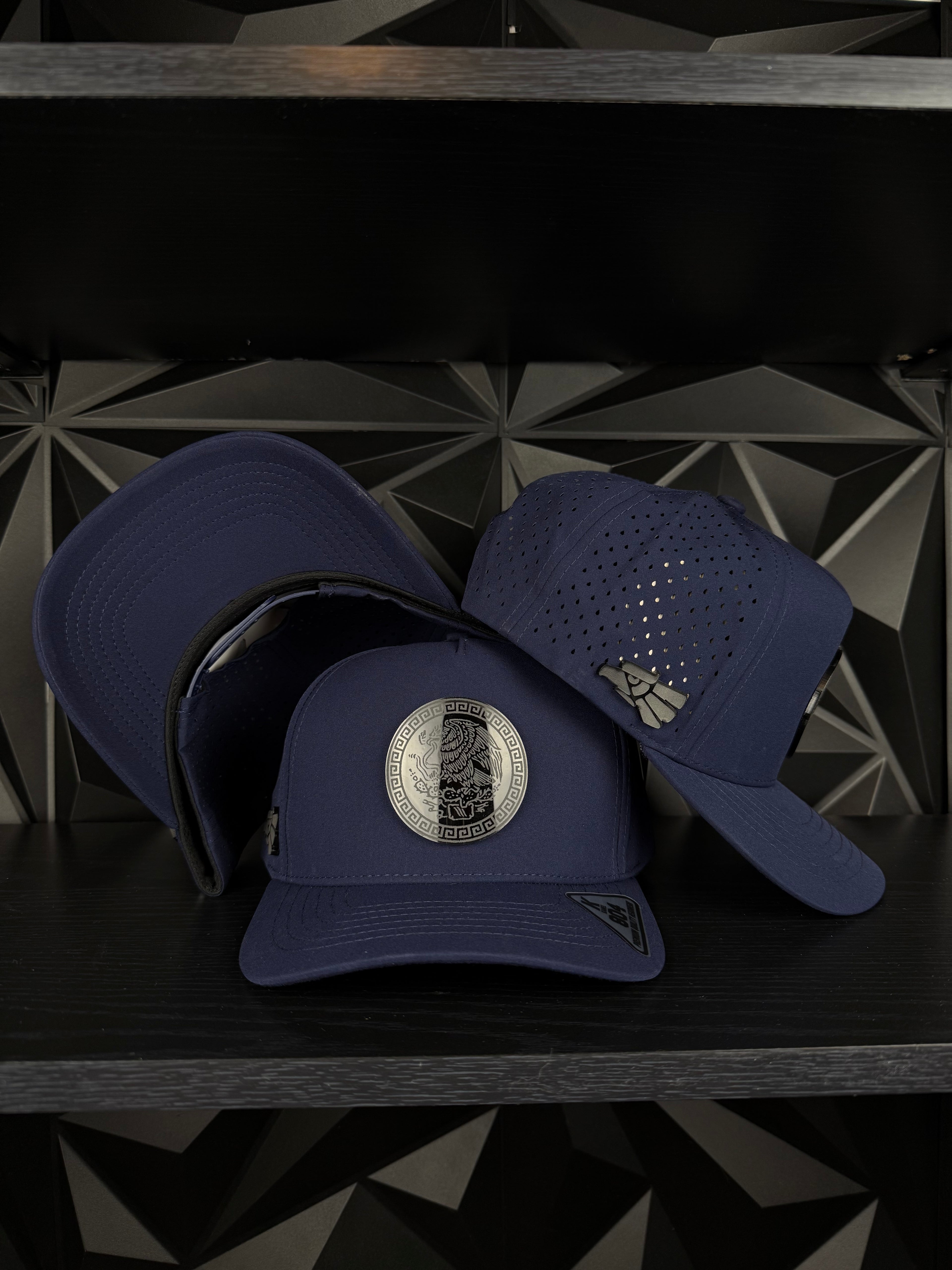 México Placa SnapBack Gorra- Azul Navy Hydro