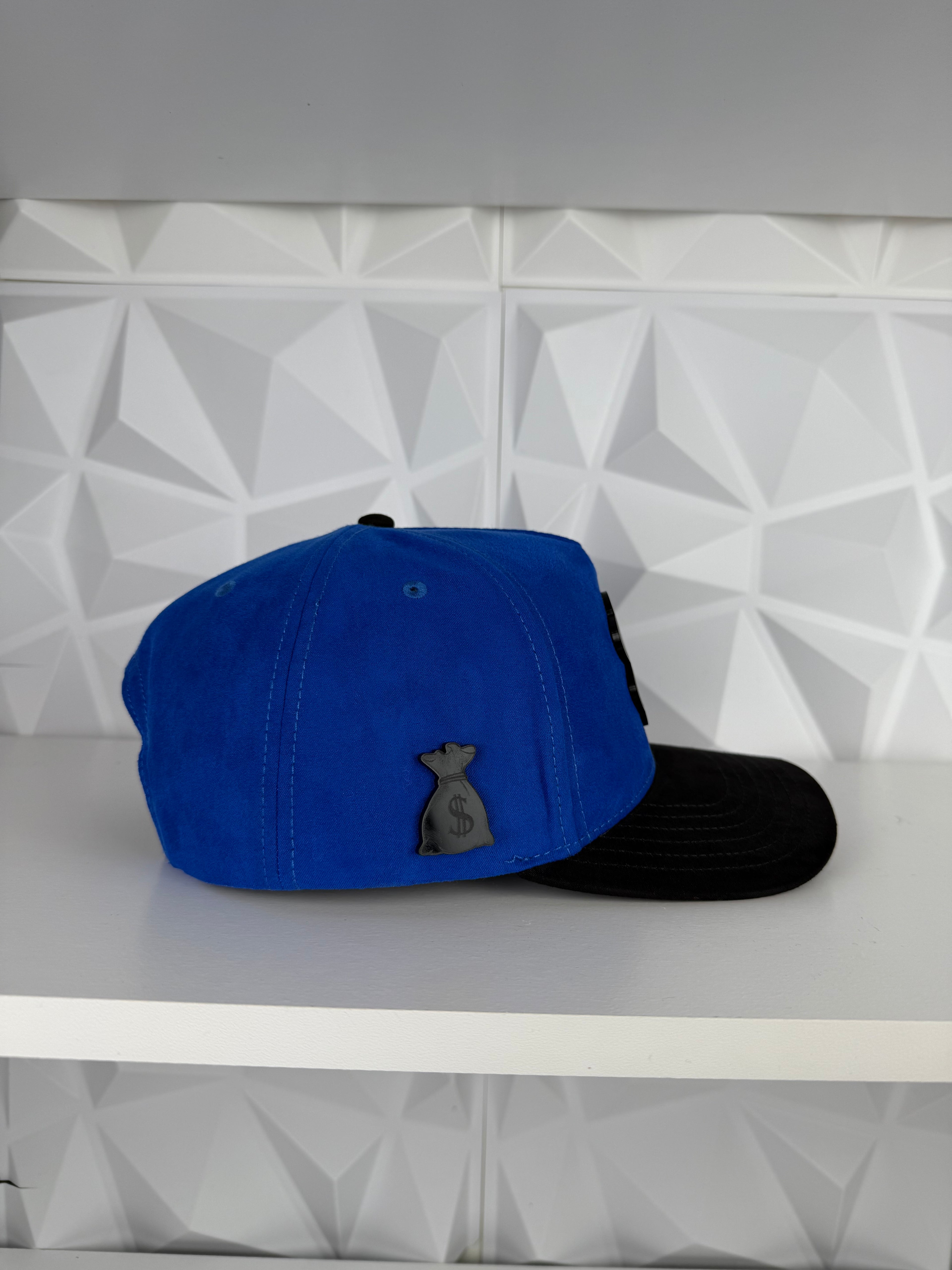 Trébol Placa SnapBack Gorra- Azul Gamuza