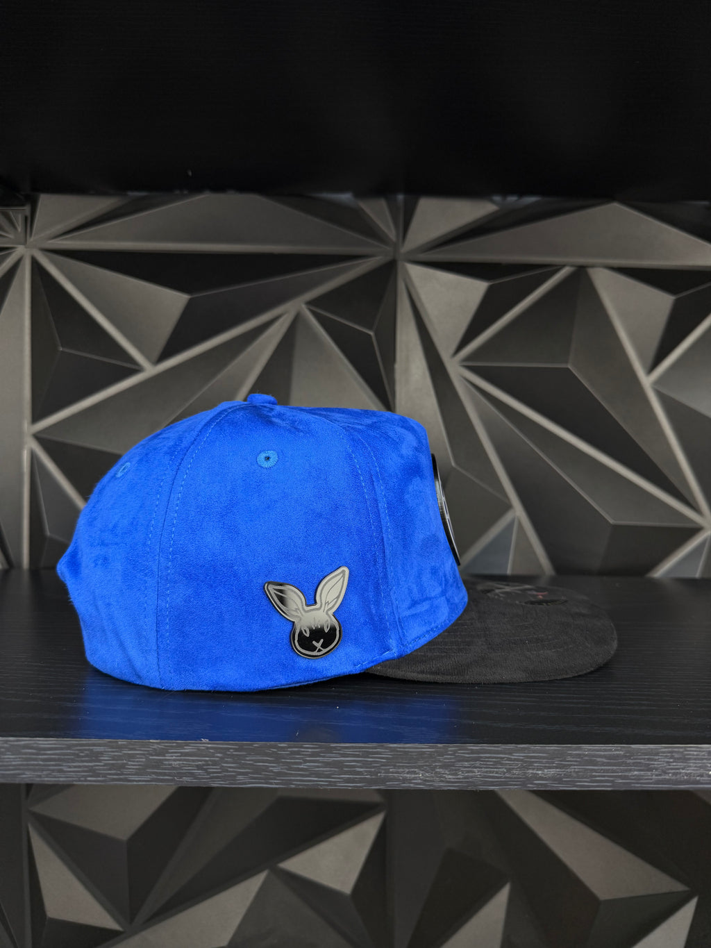 Cruz azul SnapBack hat-Blue/Black Suede