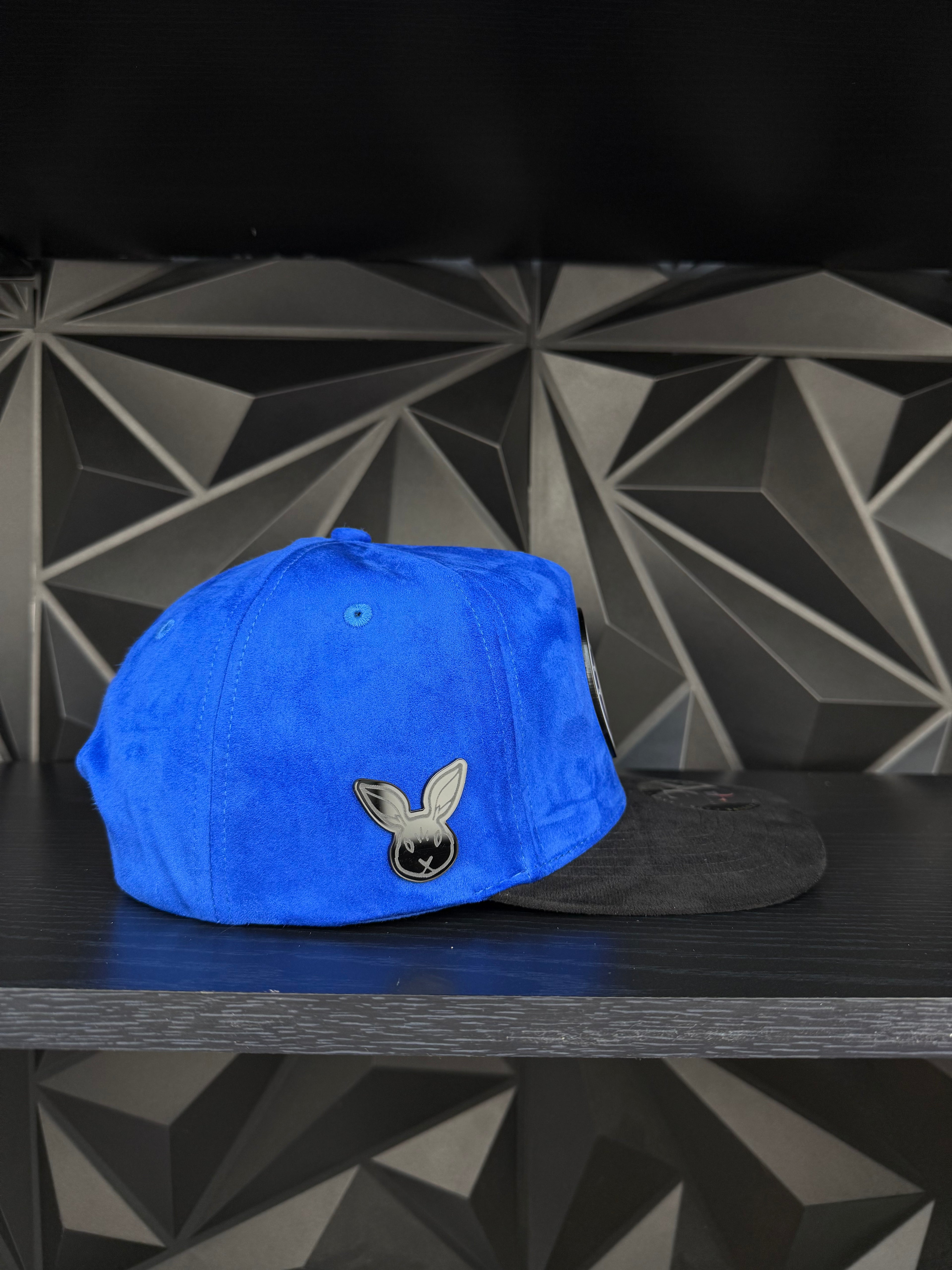 Cruz azul SnapBack hat-Blue/Black Suede