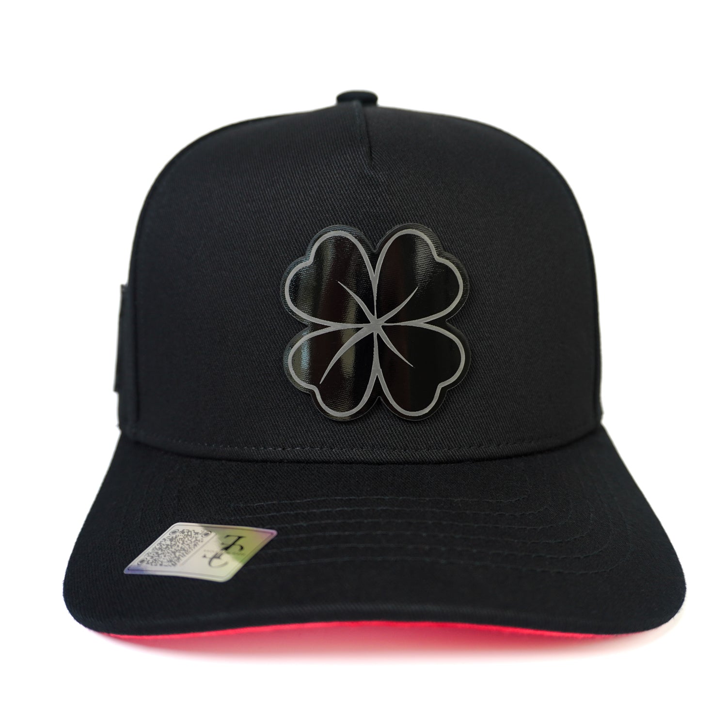 Trébol Plate SnapBack Hat-Black/Red