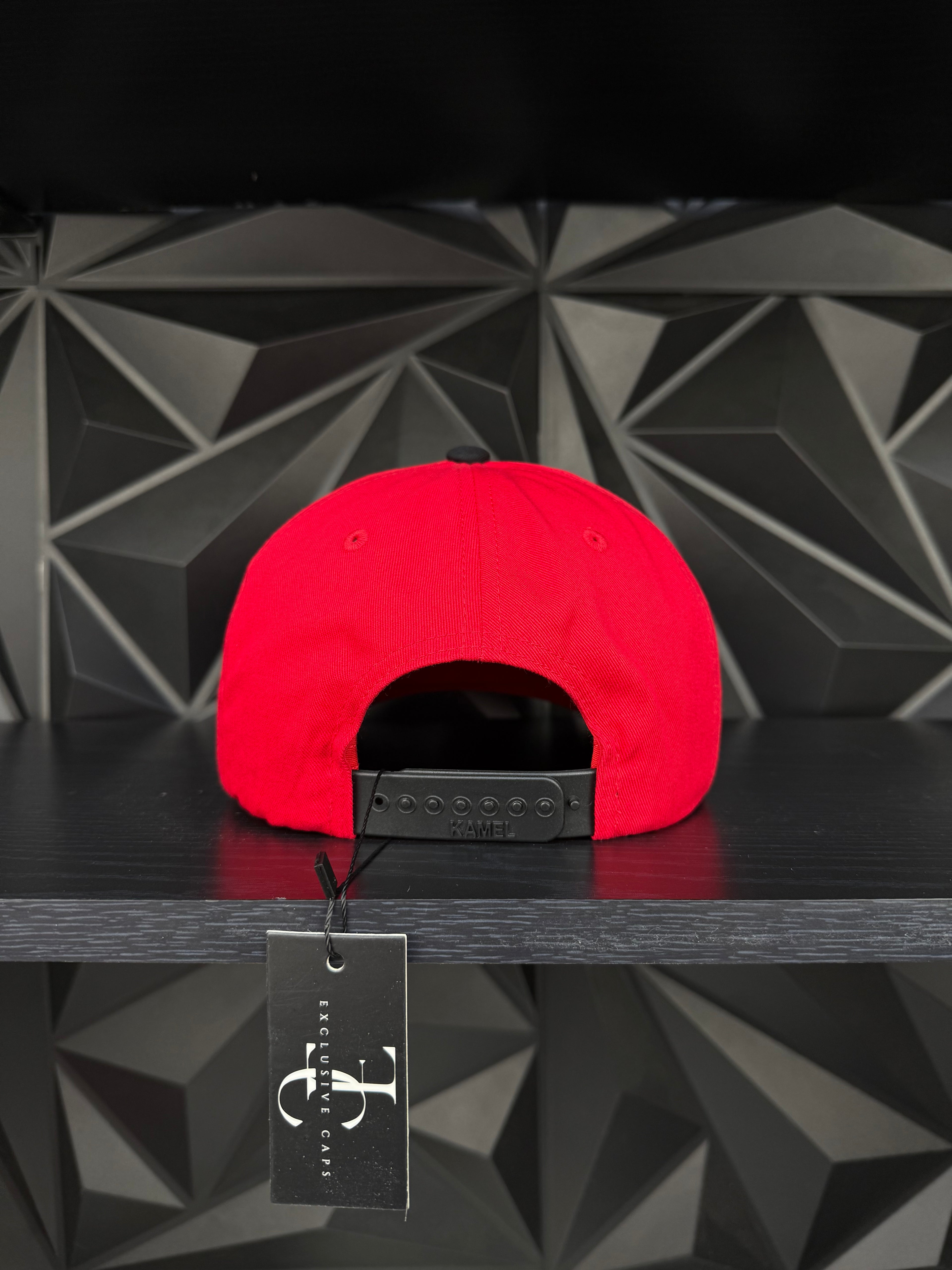 Toluca SnapBack hat-red/black