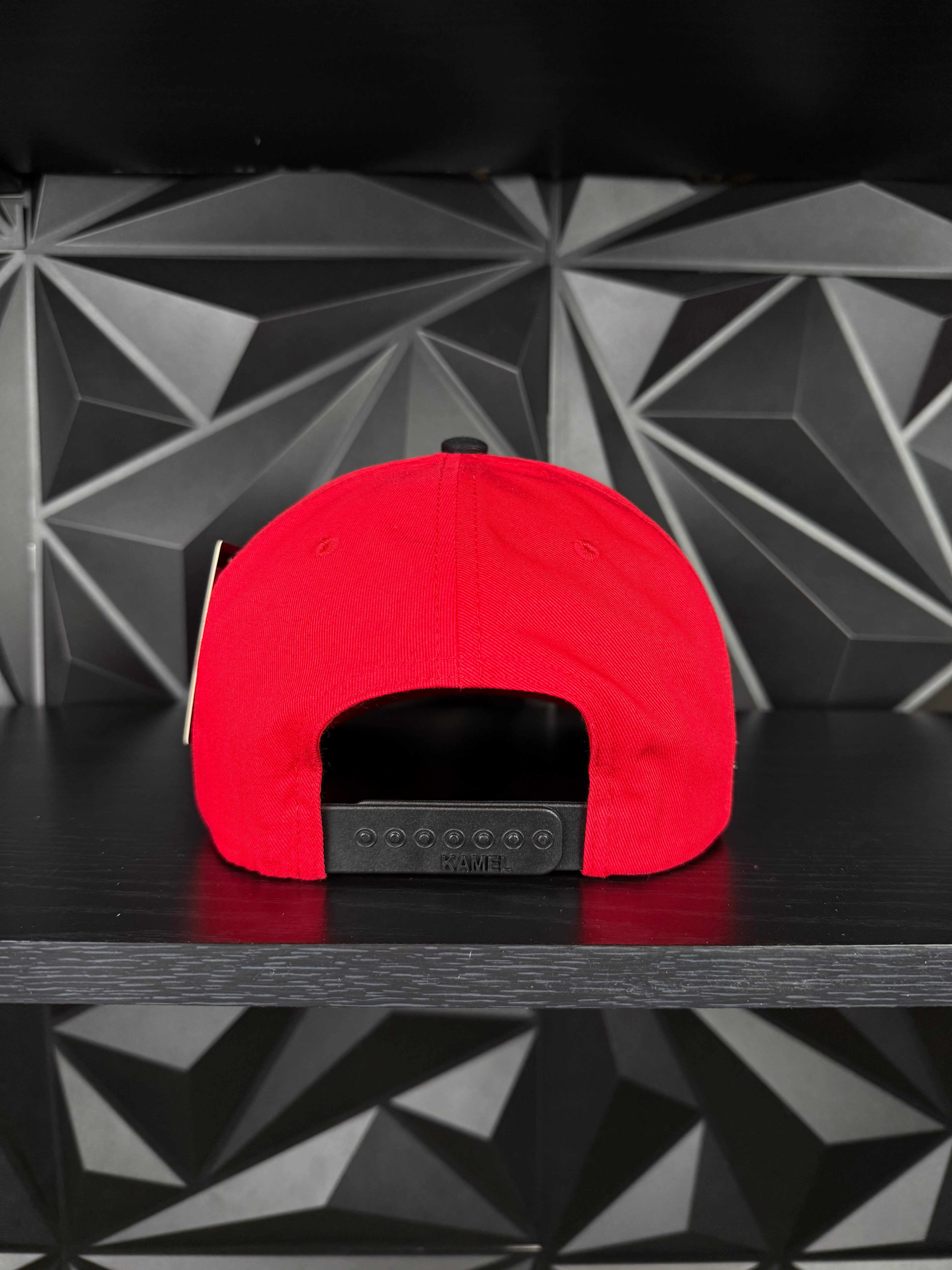 Black panther plate SnapBack hat-red/blackk
