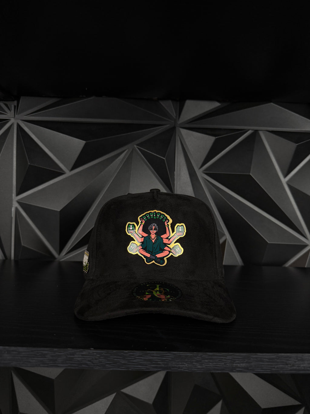 Paca de billetes SnapBack hat-black Suede