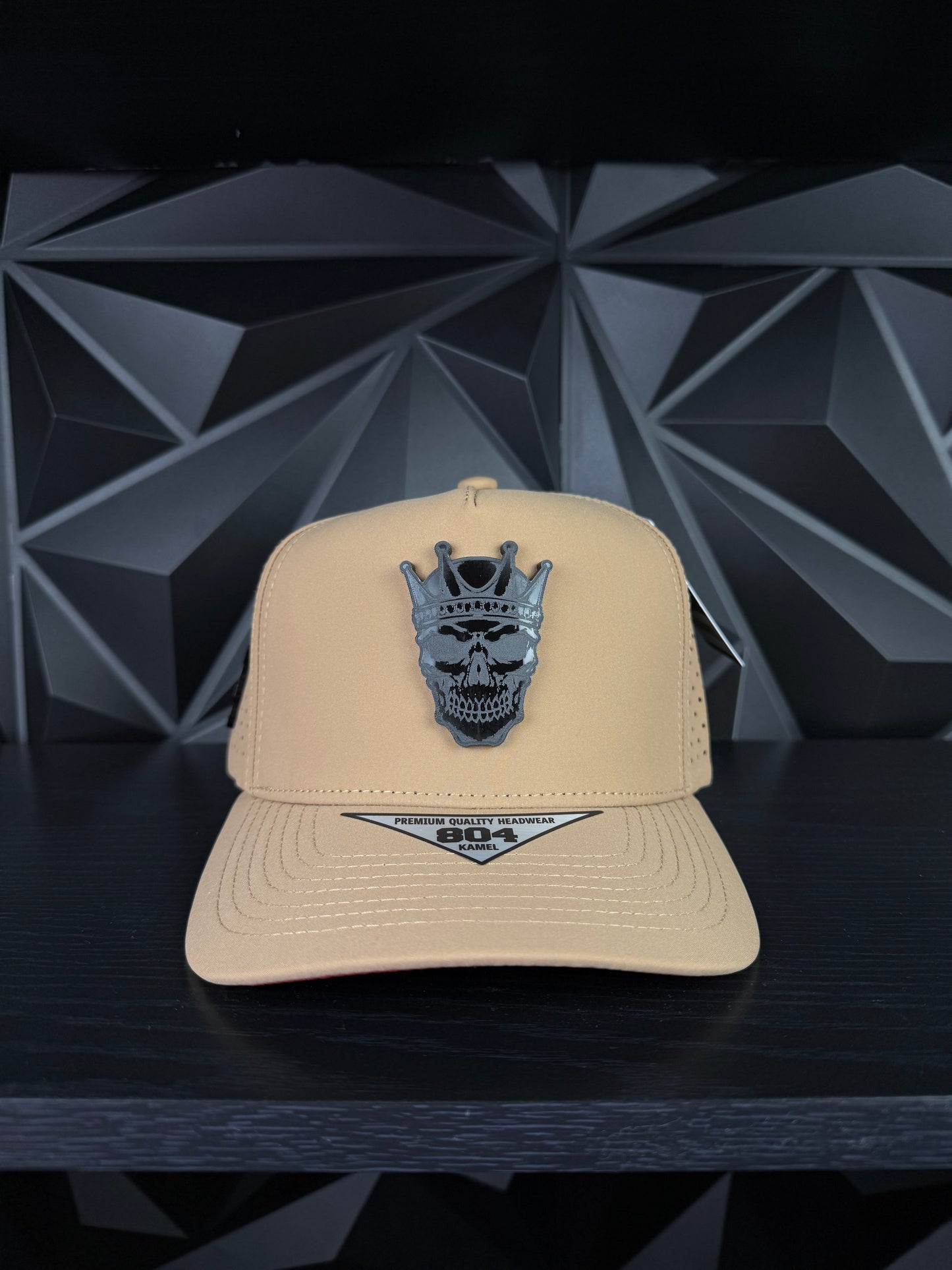 Calavera Placa SnapBack Gorra- kakhi hydro