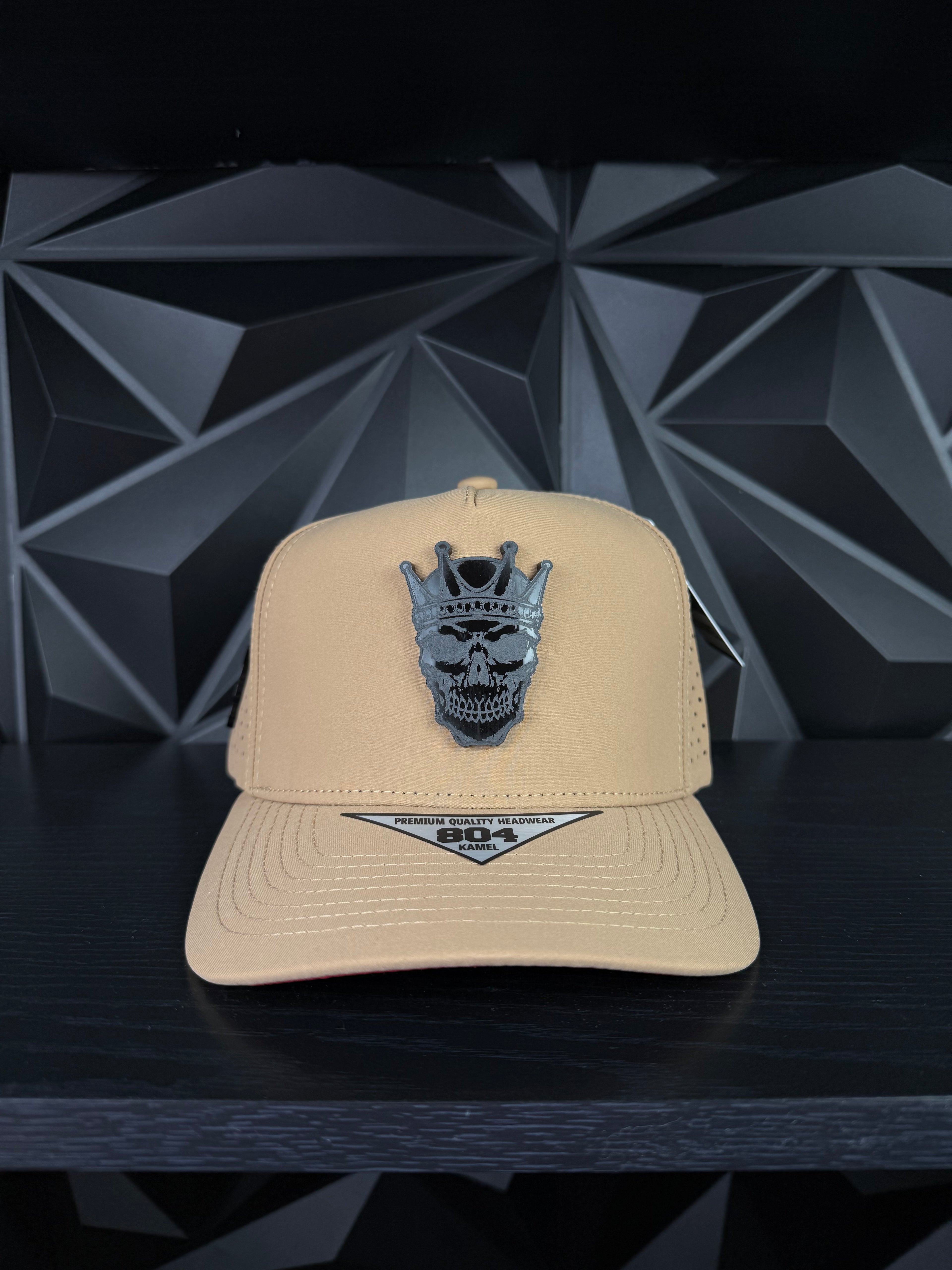 Calavera Placa SnapBack Gorra- kakhi hydro