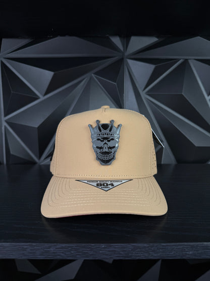 Calavera Placa SnapBack Gorra- kakhi hydro