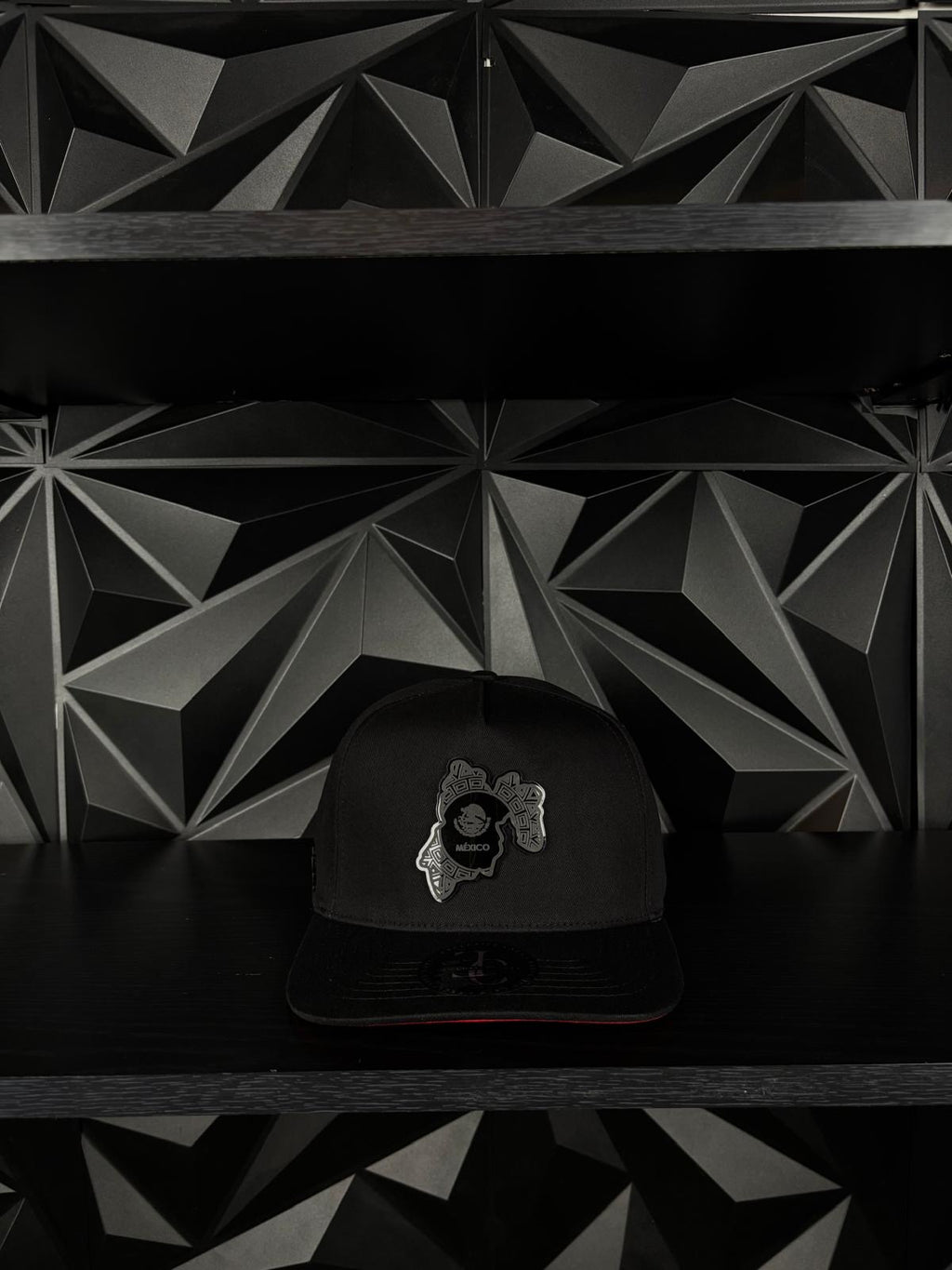 México México estado SnapBack Hat-Black/Red Visor Cotton Cap