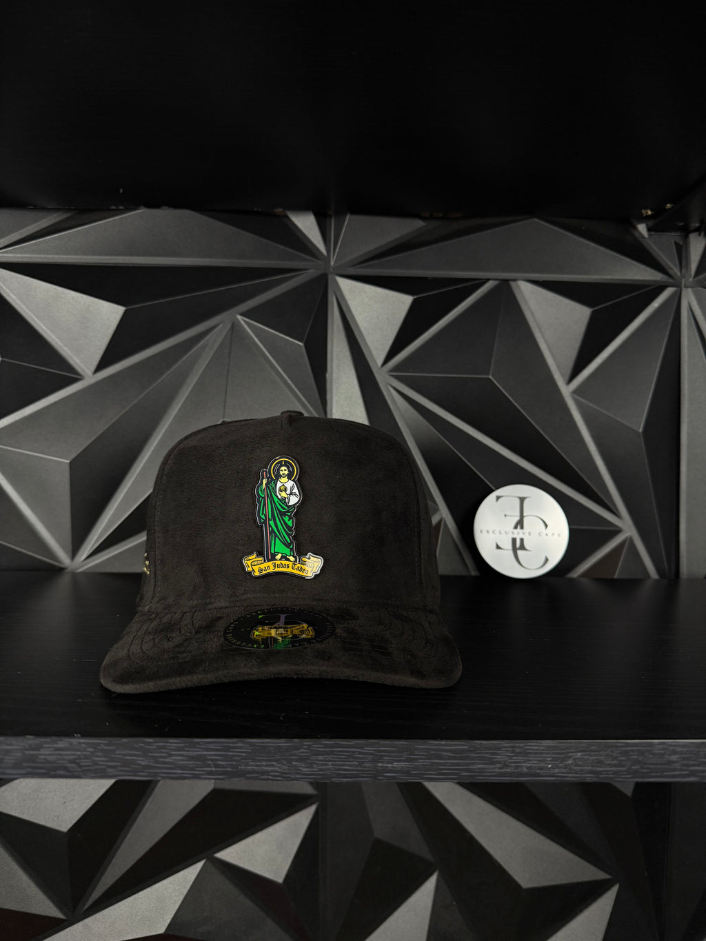 Exclusive caps san judas Tadeo SnapBack  hat Black Suede