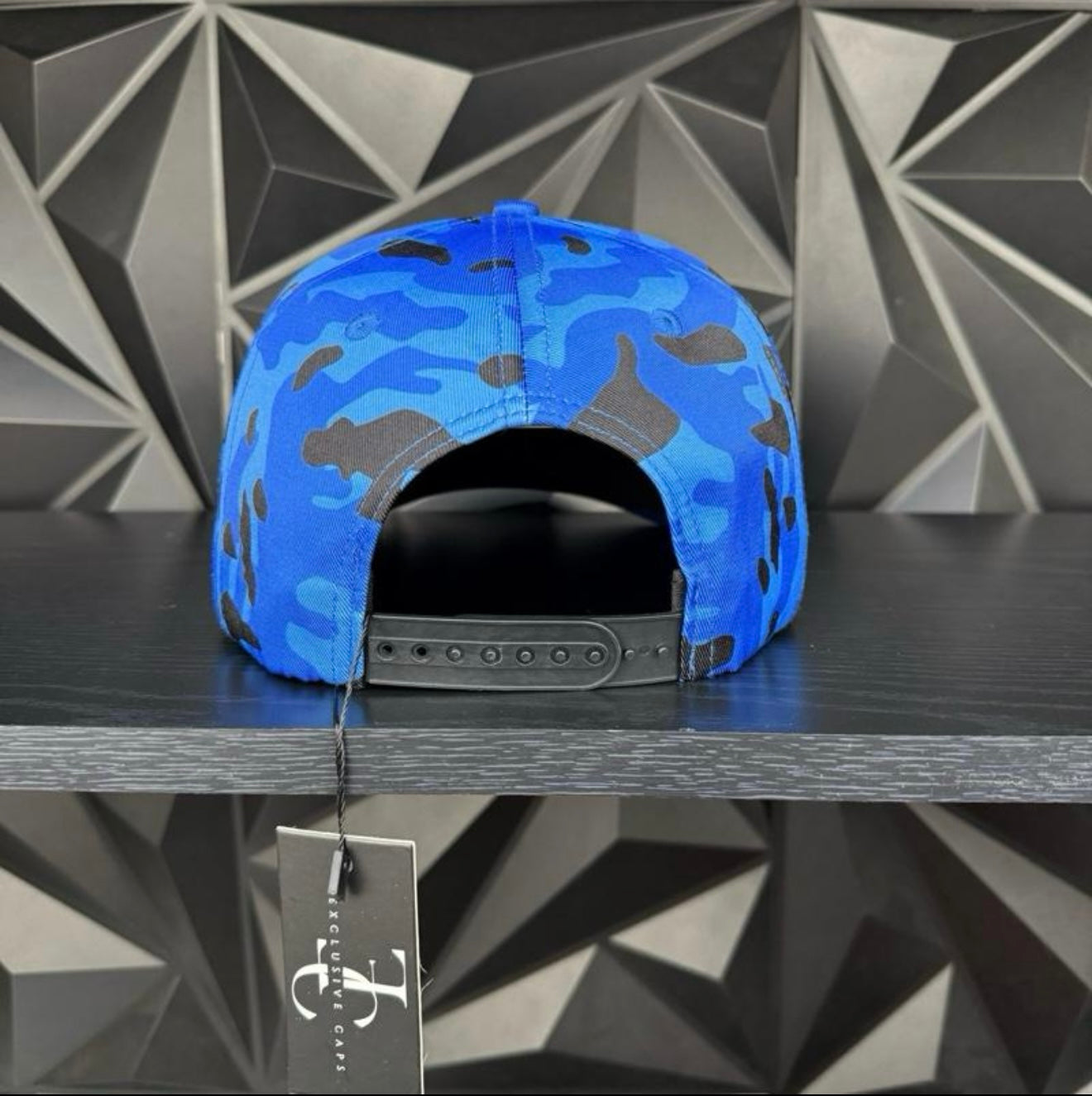 Poker placa SnapBack gorra-Azul camo