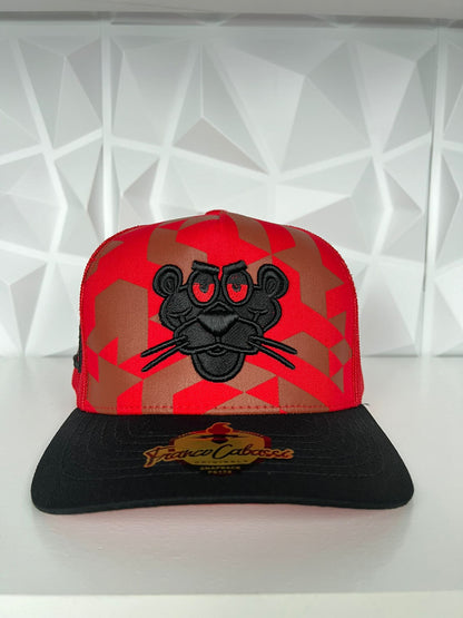Black Panther Hat-Red camo