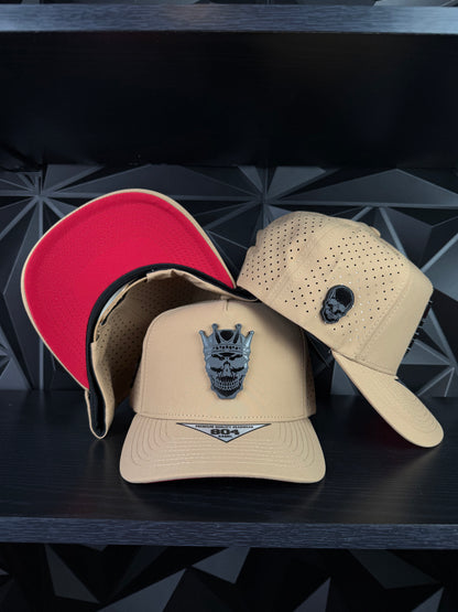 Calavera Placa SnapBack Gorra- kakhi hydro