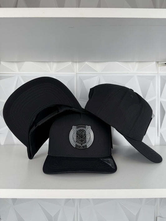 Búho Placa SnapBack Gorra-Negra