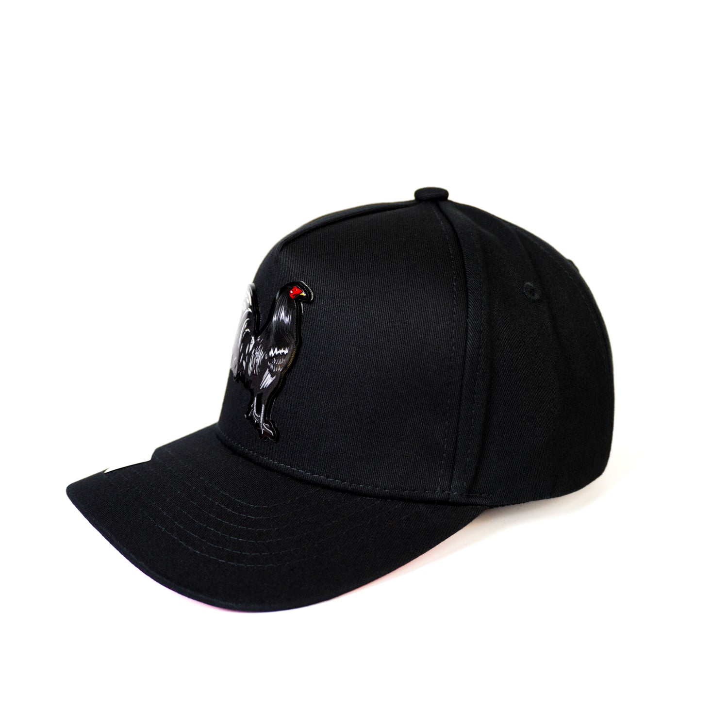 Gallo Negro Snapback — Negro/Rojo