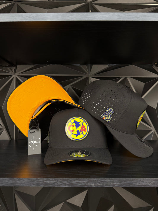 América SnapBack hat-black/yellow Hydro Color Plate