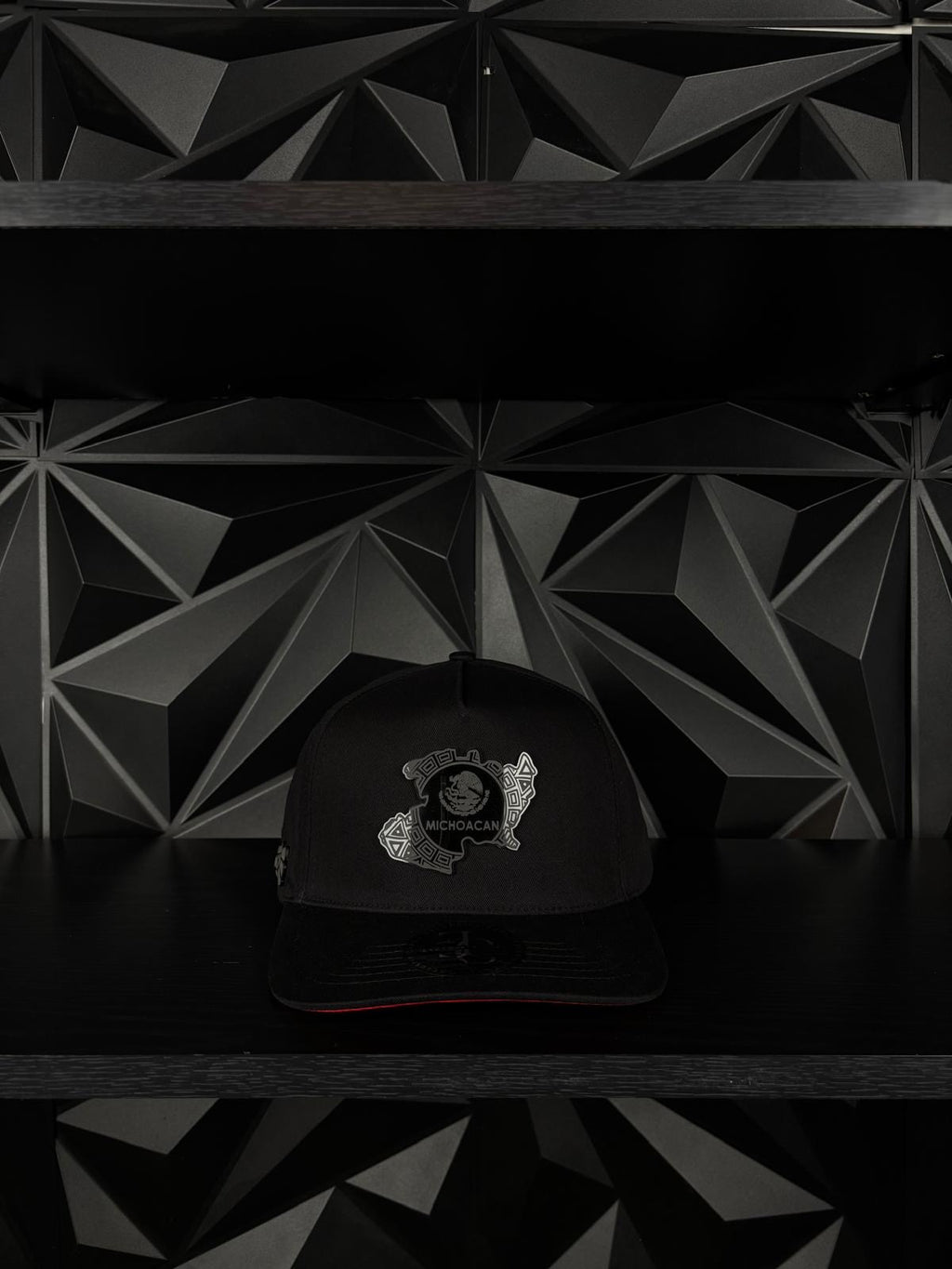 Michoacan México estado SnapBack Hat-Black/Red Visor Cotton Cap