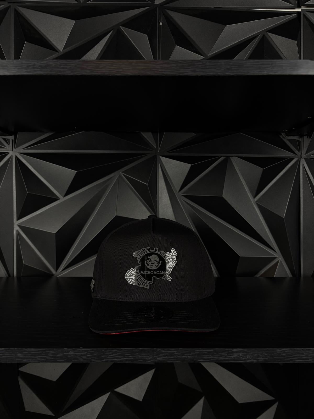 Michoacan México estado SnapBack Hat-Black/Red Visor Cotton Cap