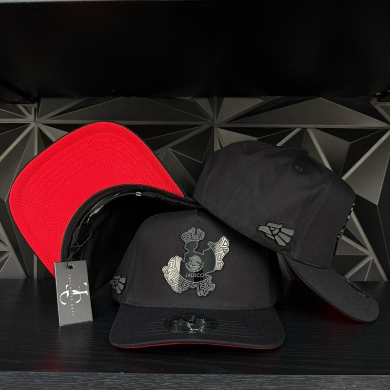 Jalisco México SnapBack Hat-Black/Red Cotton