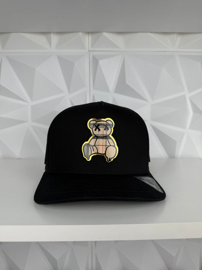 Osito Placa SnapBack Gorra- Negra