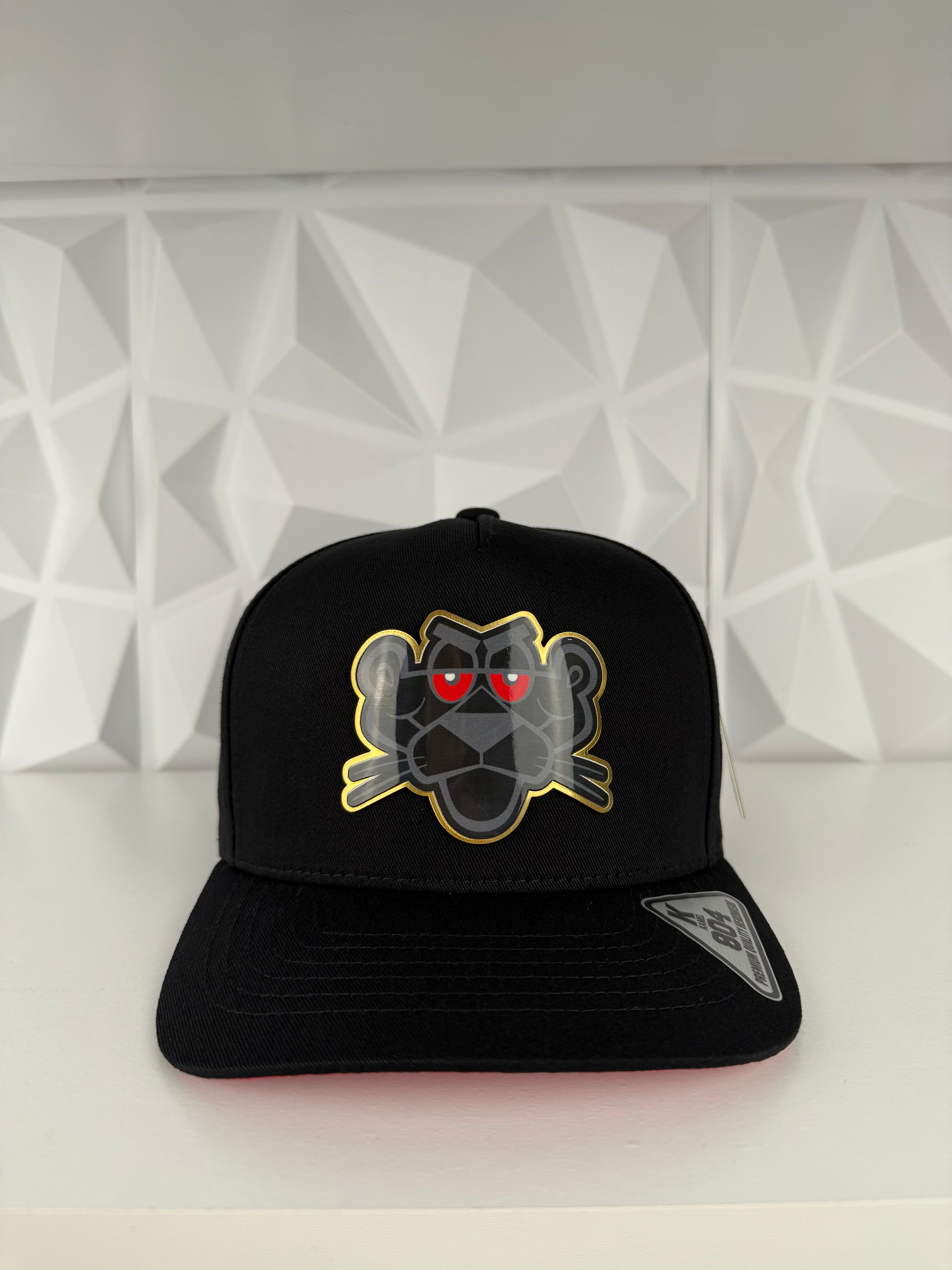Black Panther SnapBack Hat-Black/Red