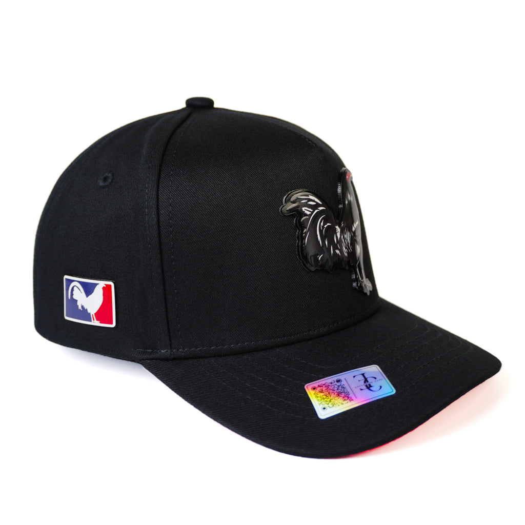 Gallo Negro Snapback — Negro/Rojo