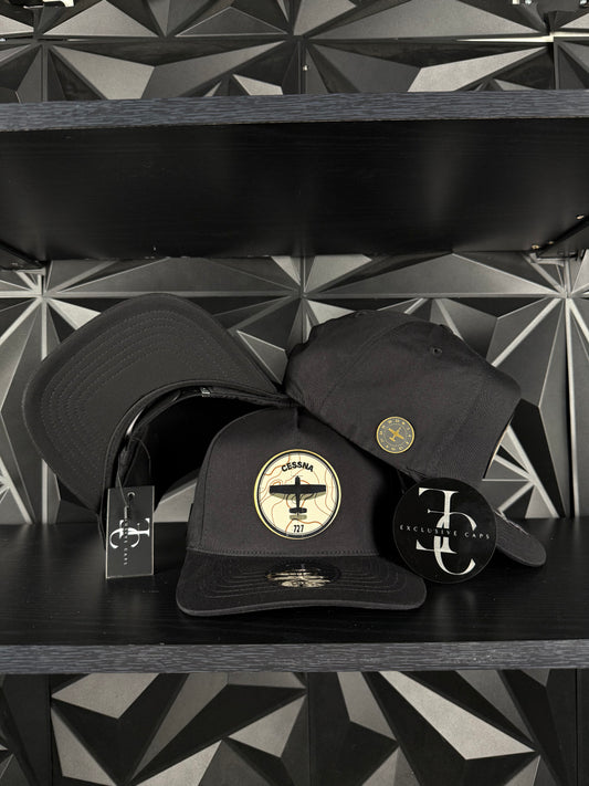 Exclusive caps Cessna 727 SnapBack hat- black