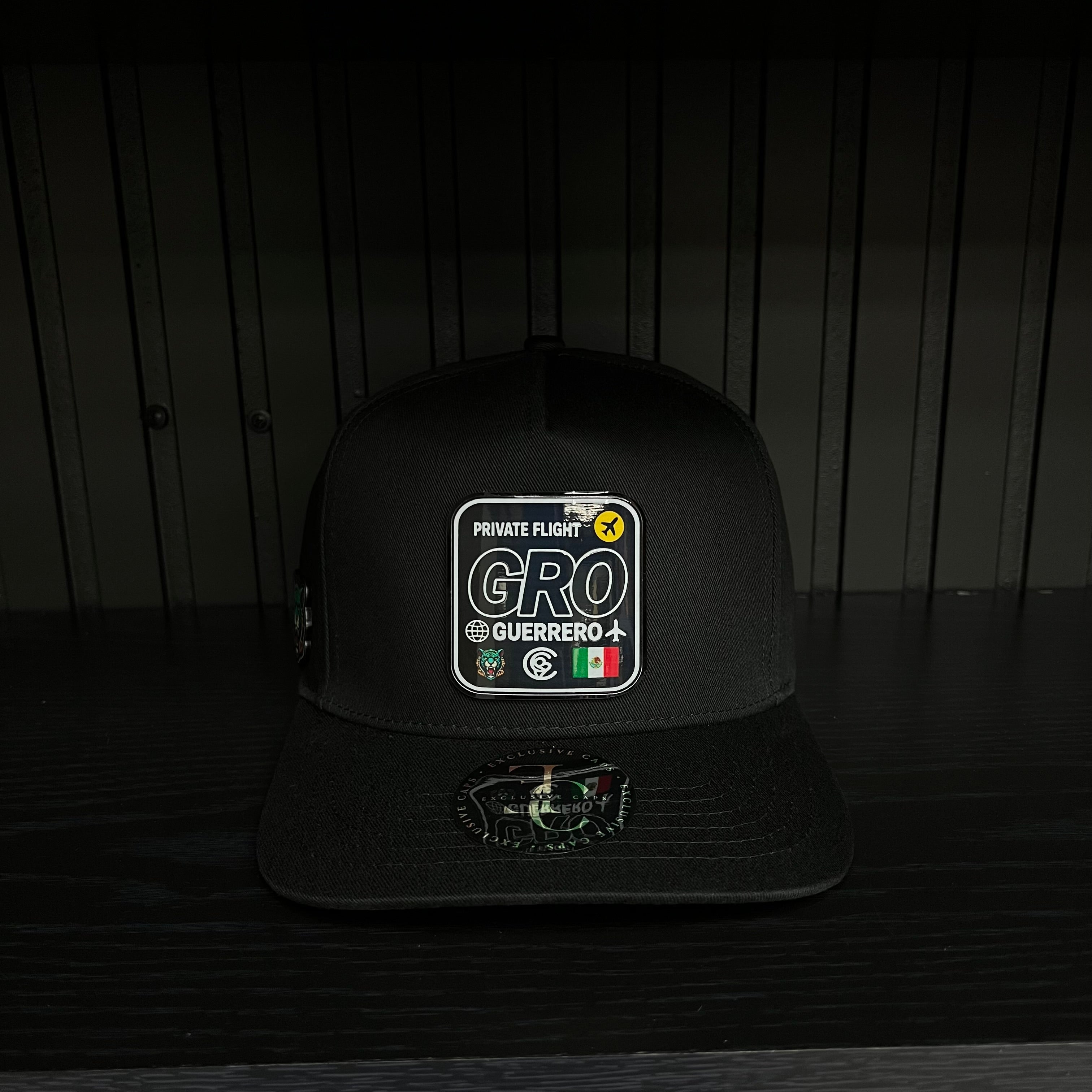 Exclusive Guerrero Private Flight SnapBack Hat - Black/Red Cotton Cap