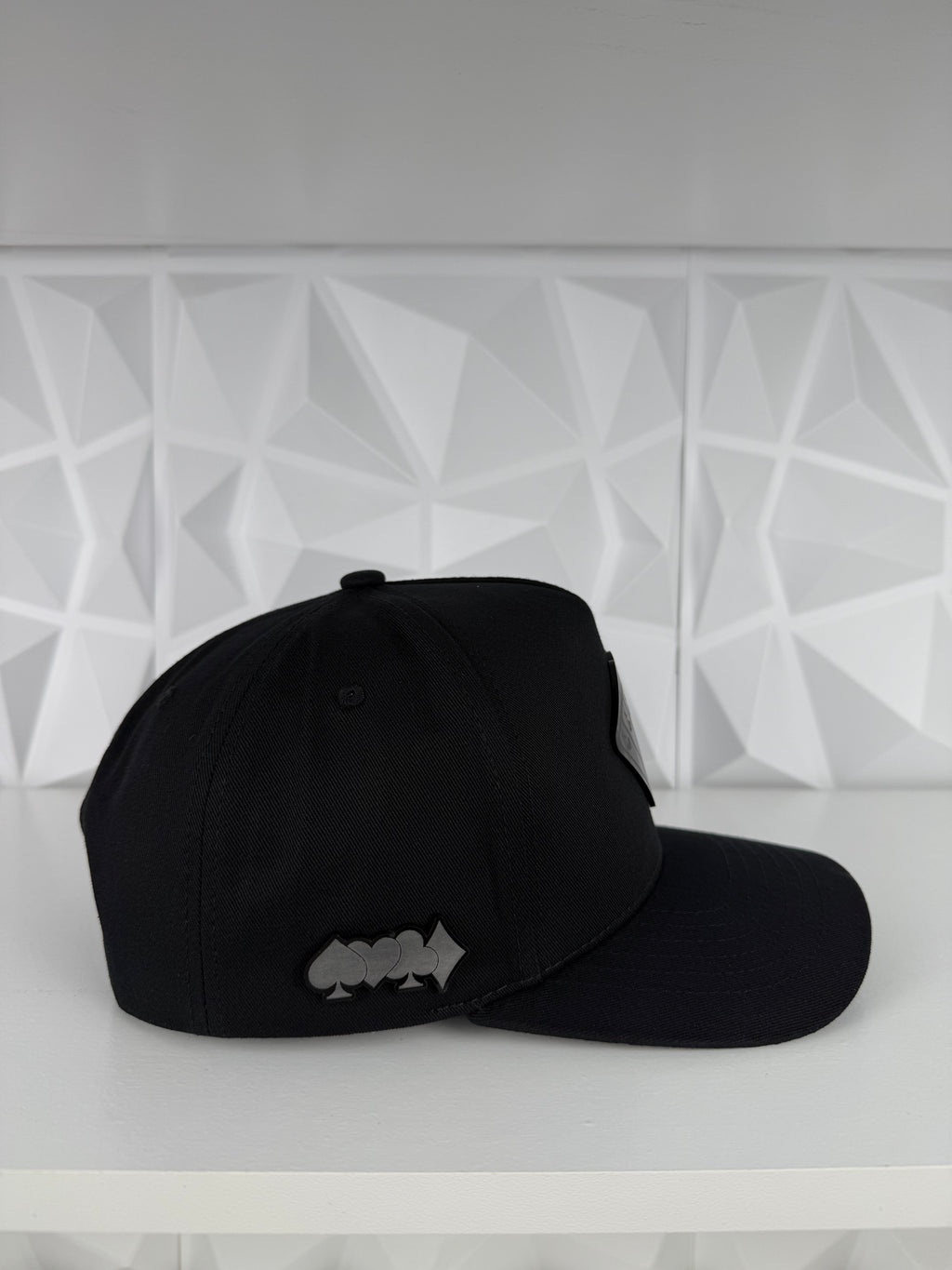 Poker Placa SnapBack Gorra- Negra