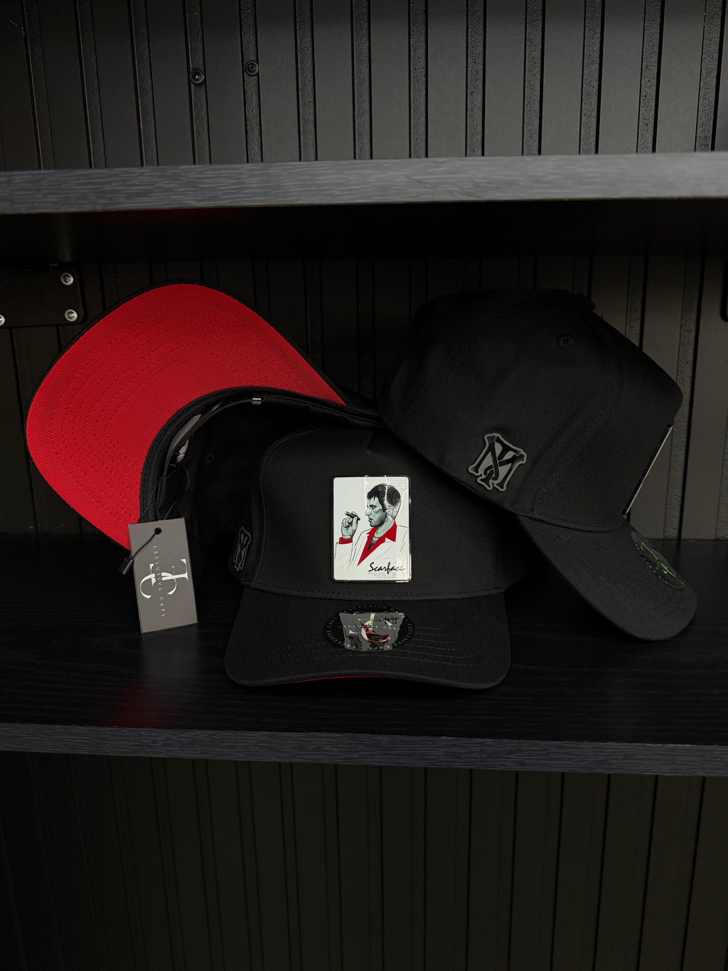 Tony Montana Scarface SnapBack Hat-Black/Red
