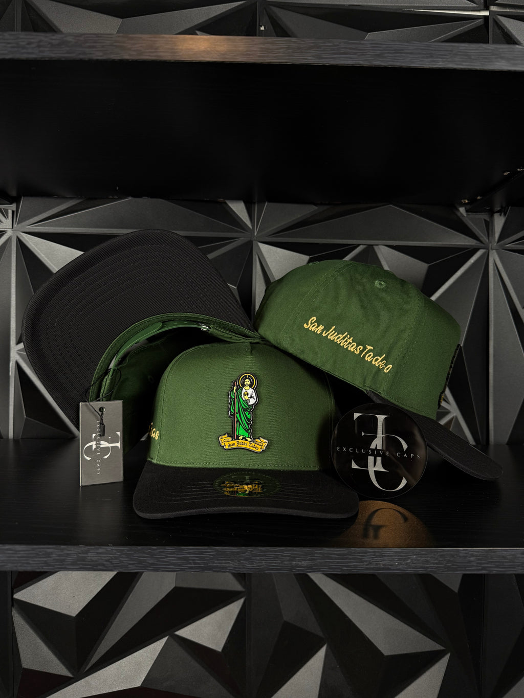 Exclusive caps san judas Tadeo SnapBack  hat Green/Black