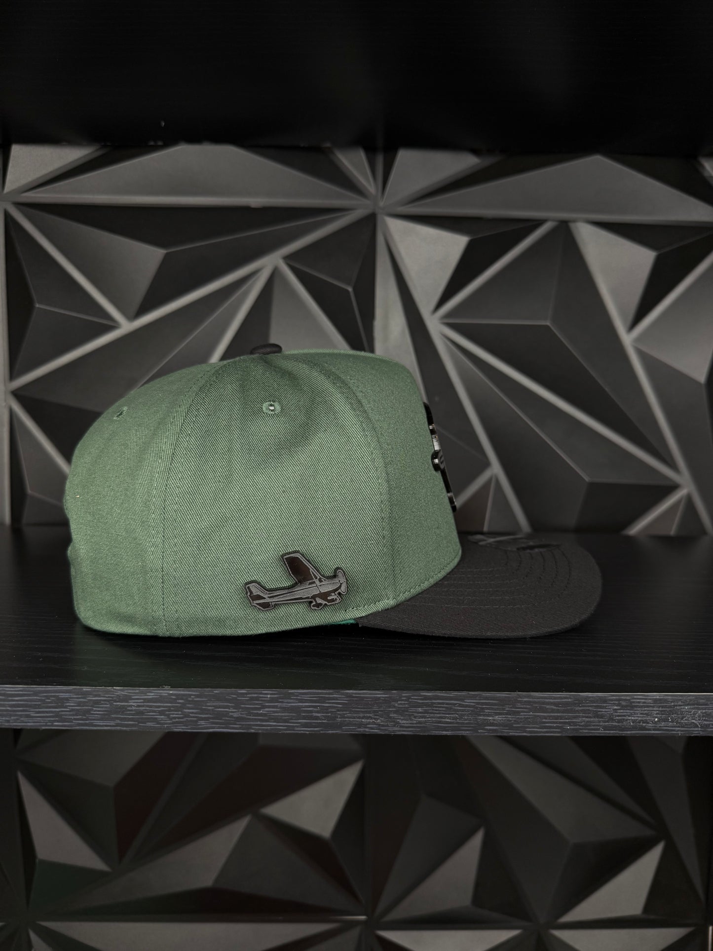 Compass Plane SnapBack Gorra-Verde/Negra