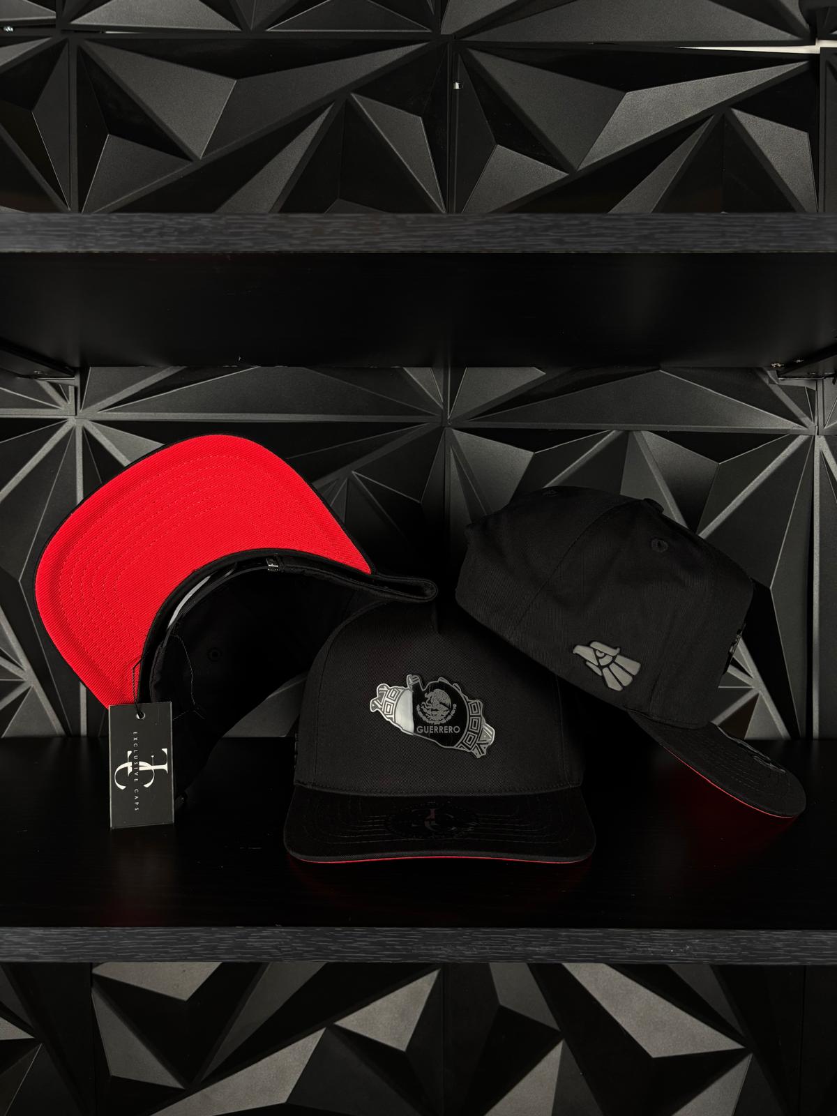 Guerrero México estado SnapBack Hat-Black/Red Visor Cotton Cap