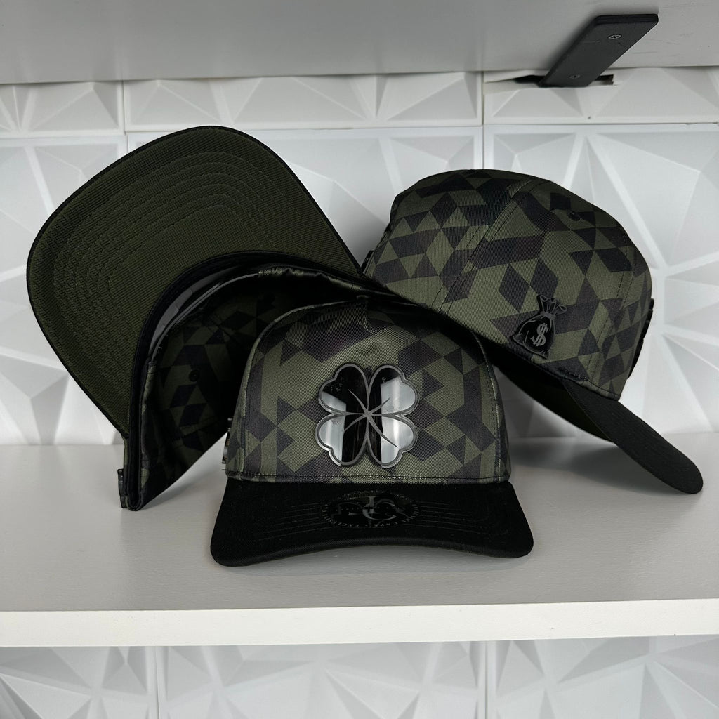 Trébol Placa SnapBack Gorra-Verde Camuflaje