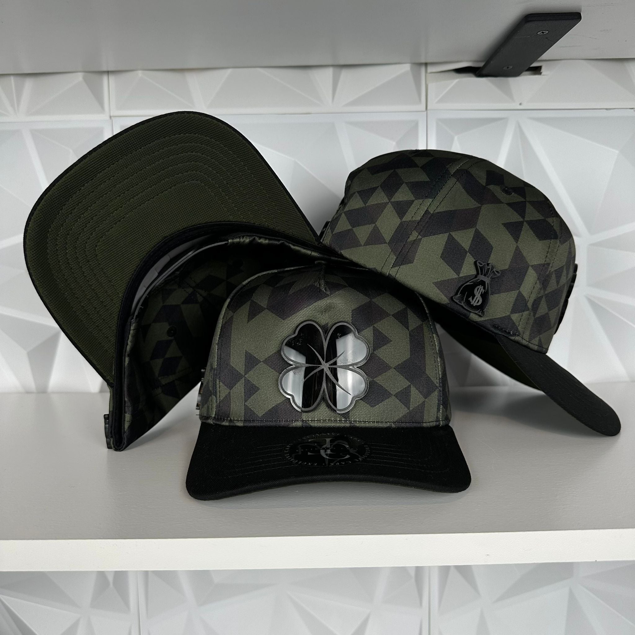 Trébol Placa SnapBack Gorra-Verde Camuflaje