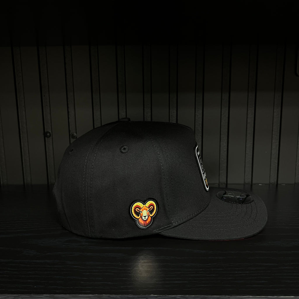 Exclusive Baja California Private Flight SnapBack Hat - Black/Red Cotton Cap