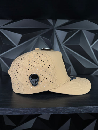 Calavera Placa SnapBack Gorra- kakhi hydro