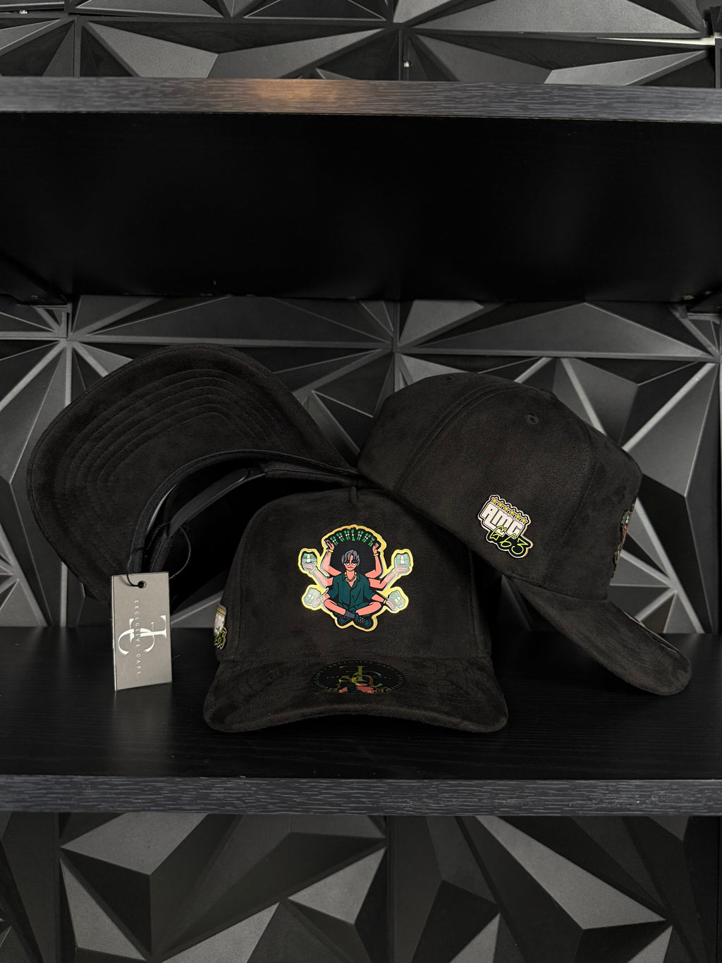 Paca de billetes SnapBack hat-black Suede