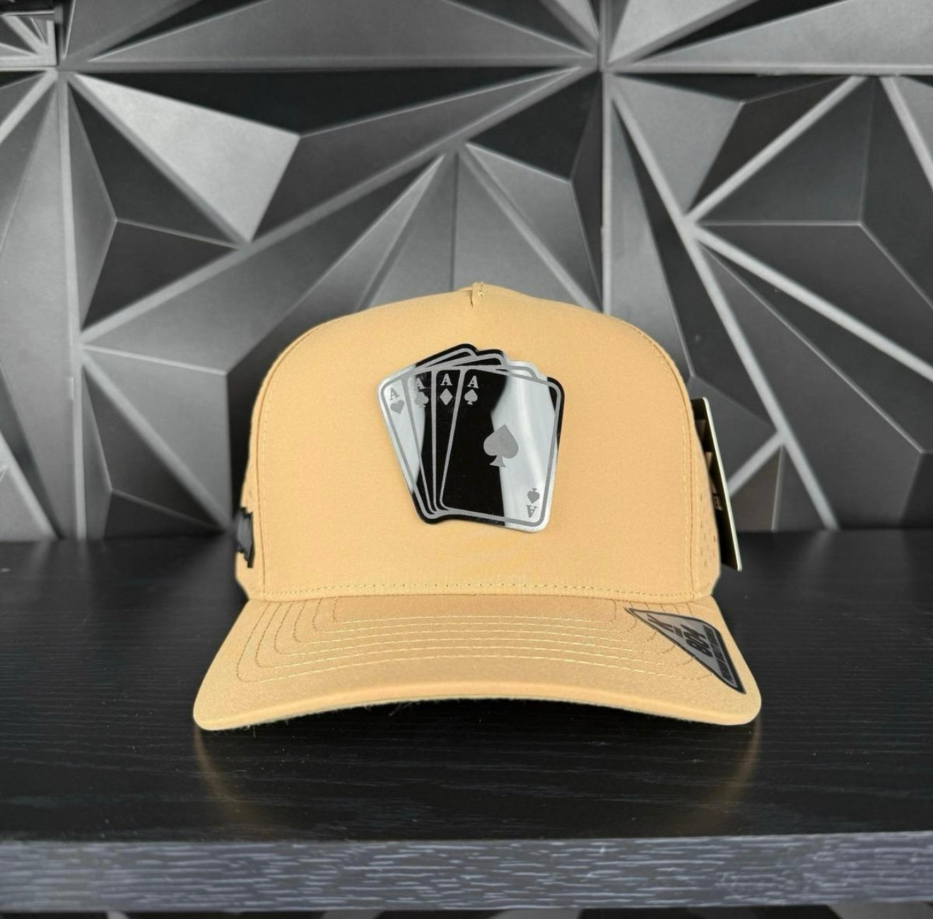 Poker plate SnapBack hat-khaki
