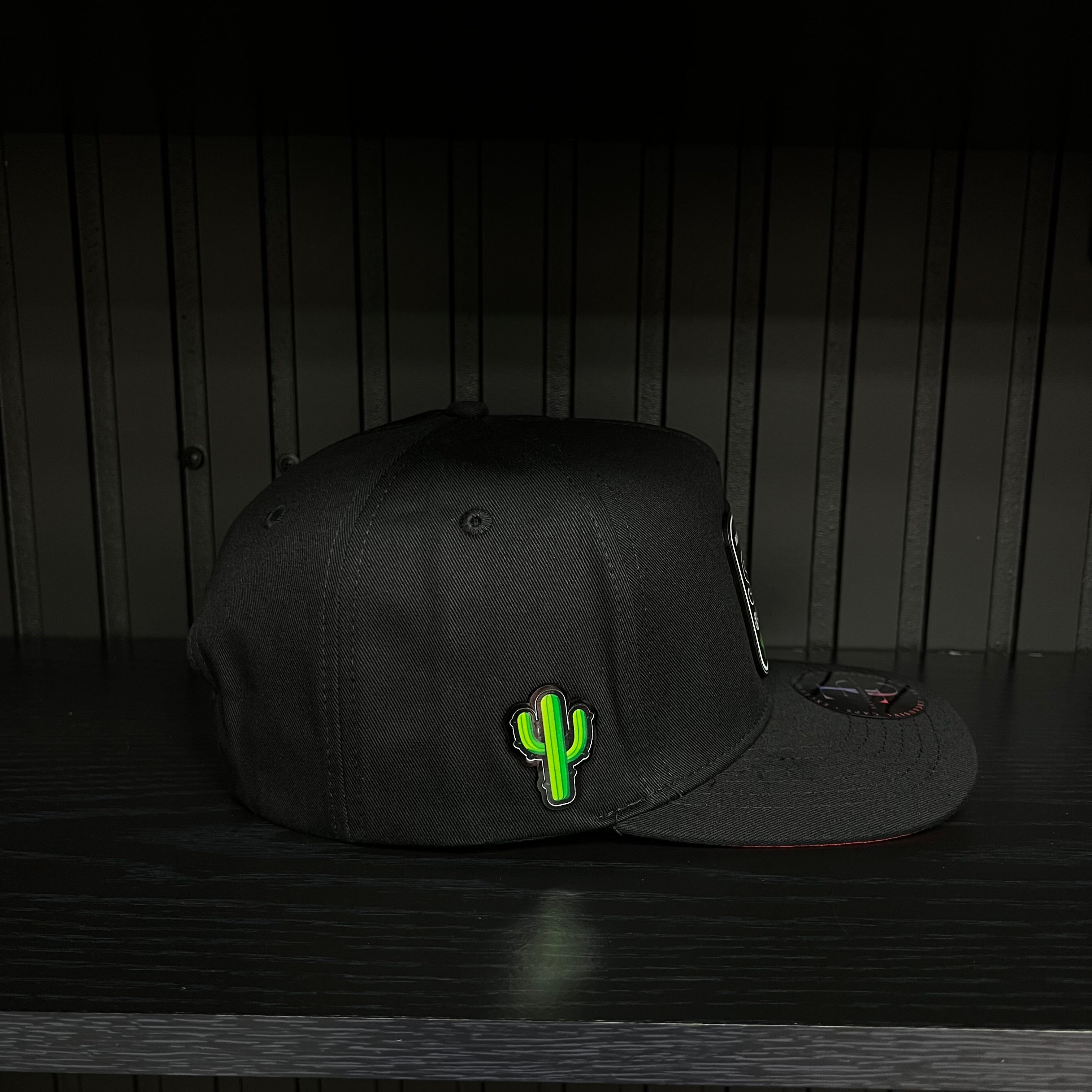 Exclusive Sonora Private Flight SnapBack Hat - Black/Red Cotton Cap