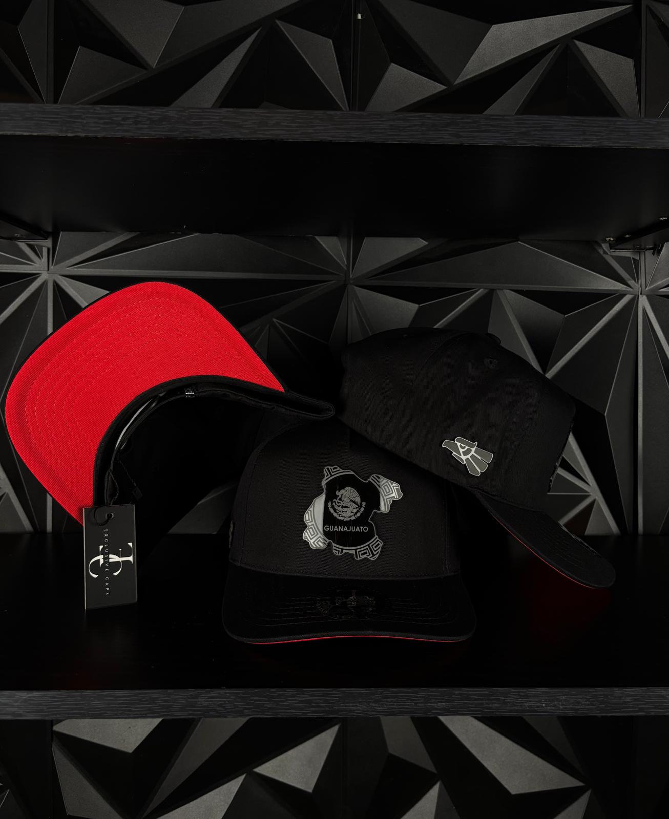 Guanajuato México estado SnapBack Hat-Black/Red Visor Cotton Cap