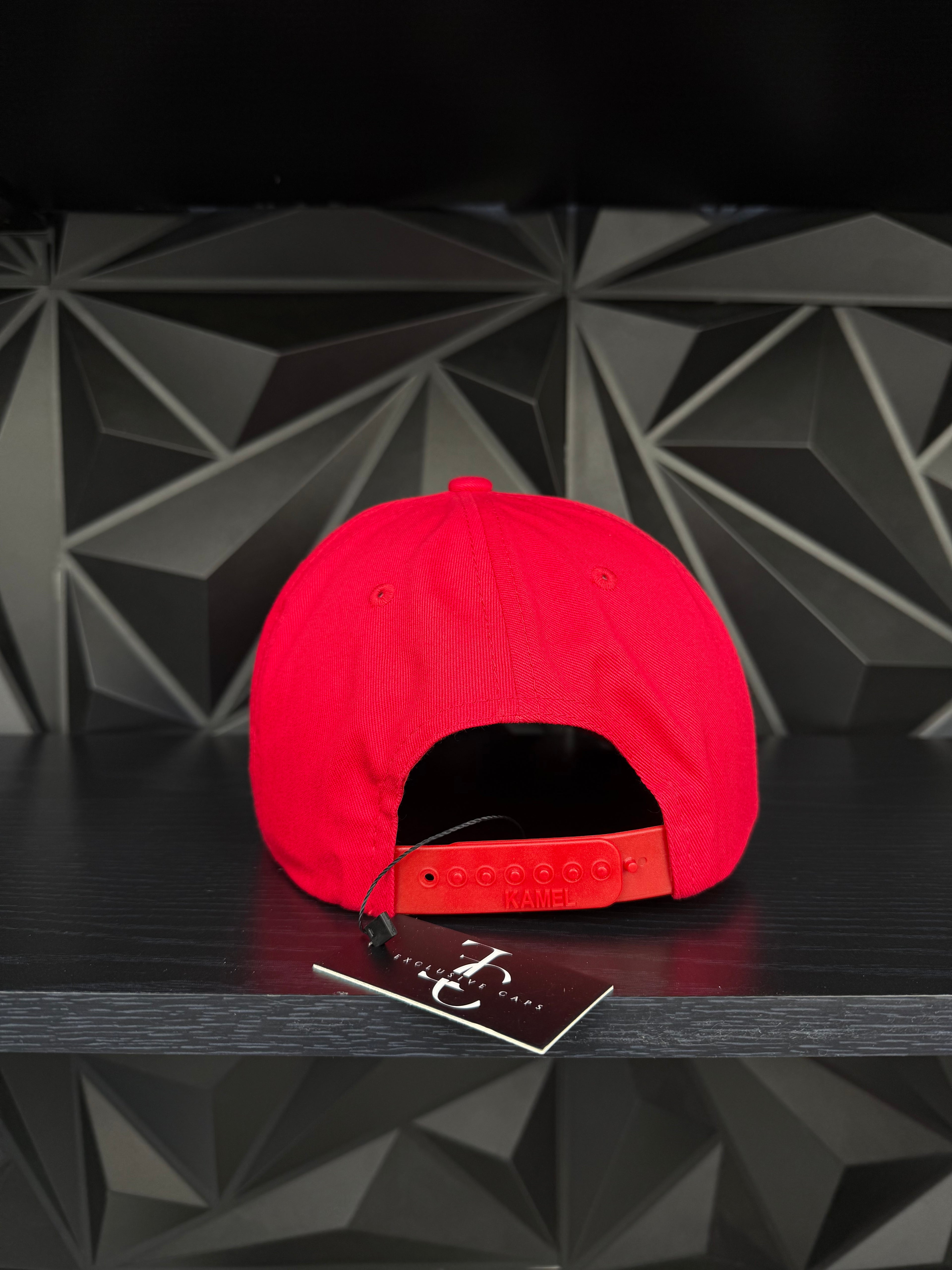 México plate SnapBack hat-Red/black